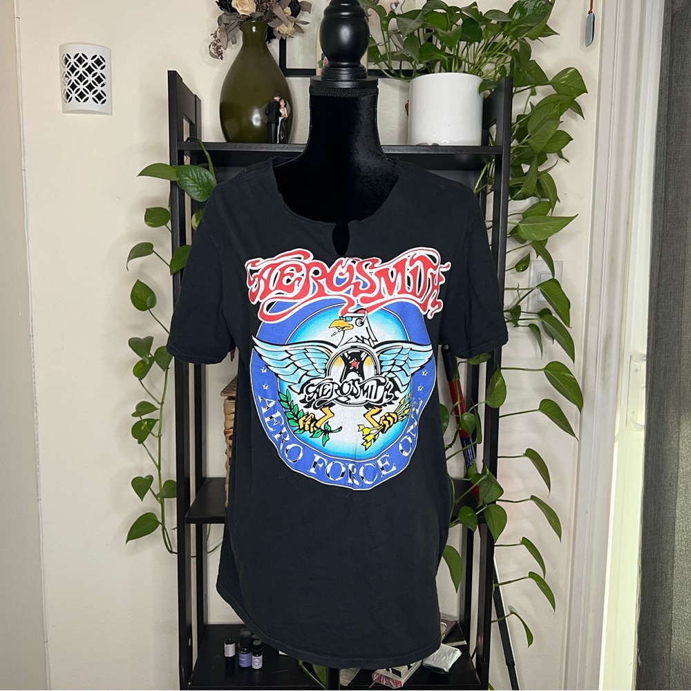 Cut up Aerosmith T-shirt